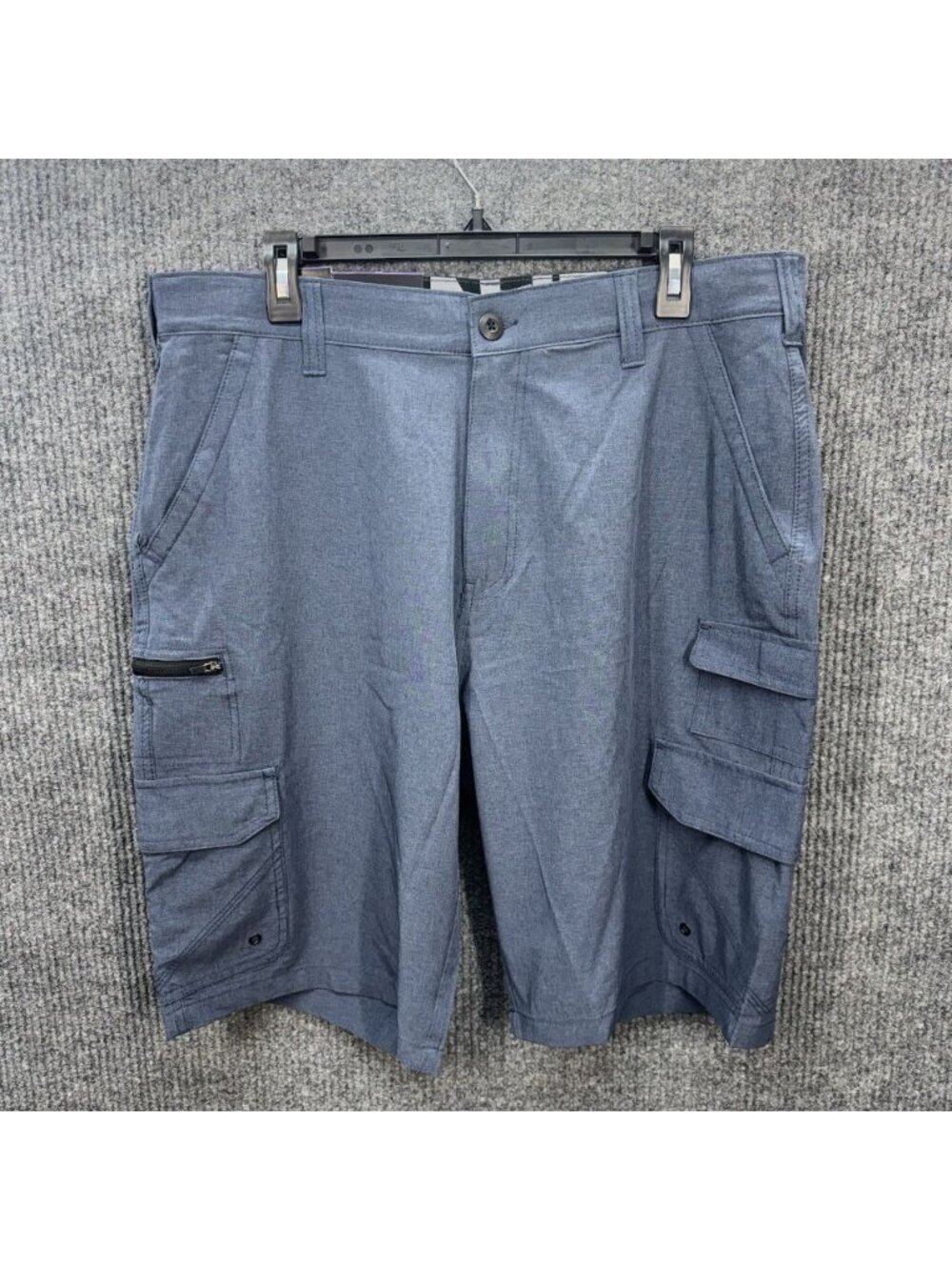 IRON CO Hybrid Cargo Shorts Men’s 36 Blue Stretch Performance Outdoor 11” NEW